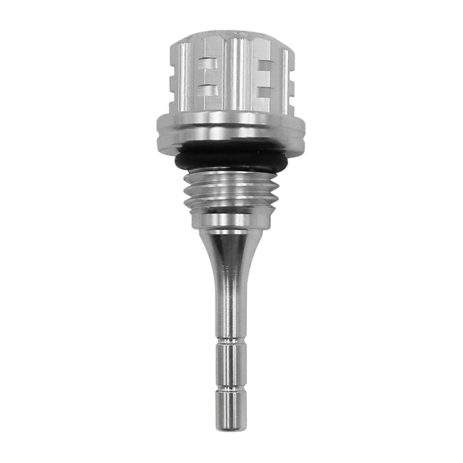 Motorcycle Engine Oil Dip Stick for BWS 125CC, Aluminium Hexagonal Design, Silver Finish, Durable Oil Measurement Tool