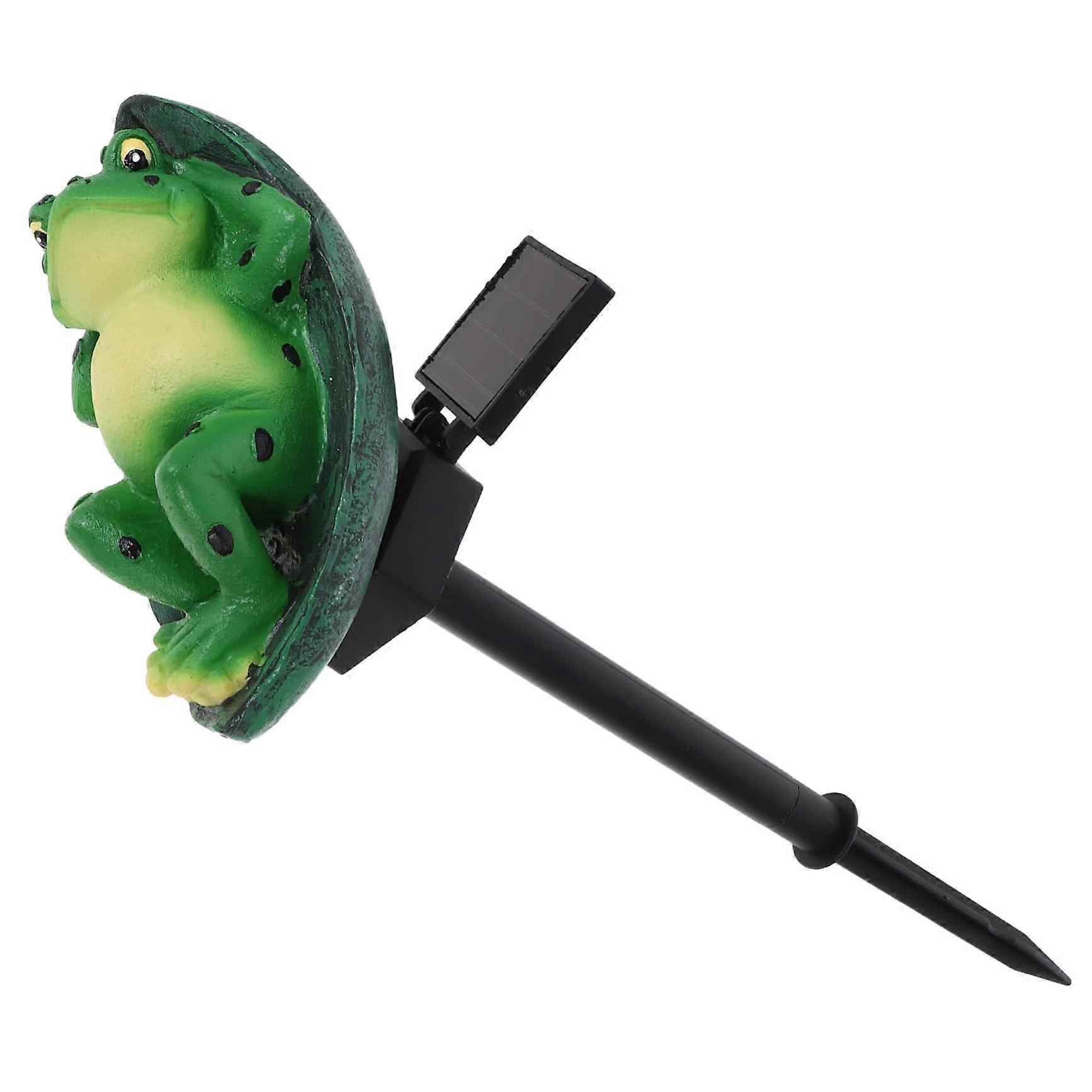Solar-powered Garden Lamp Frog Shape LED Outdoor Lamp for Patios, Decorative Solar Light without Cables, Weatherproof