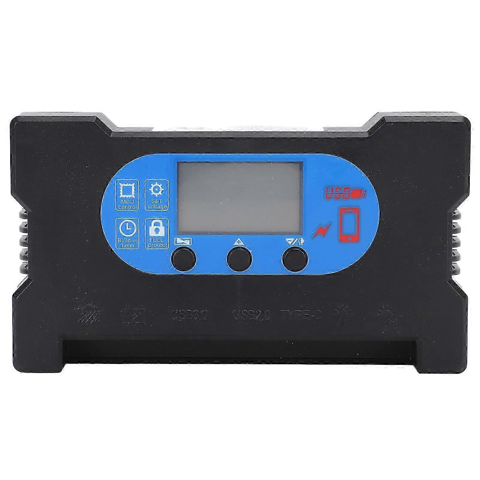 Solar Charge Controller Dual USB Type C Fast Charge Solar Panel Charge Controller for 12V