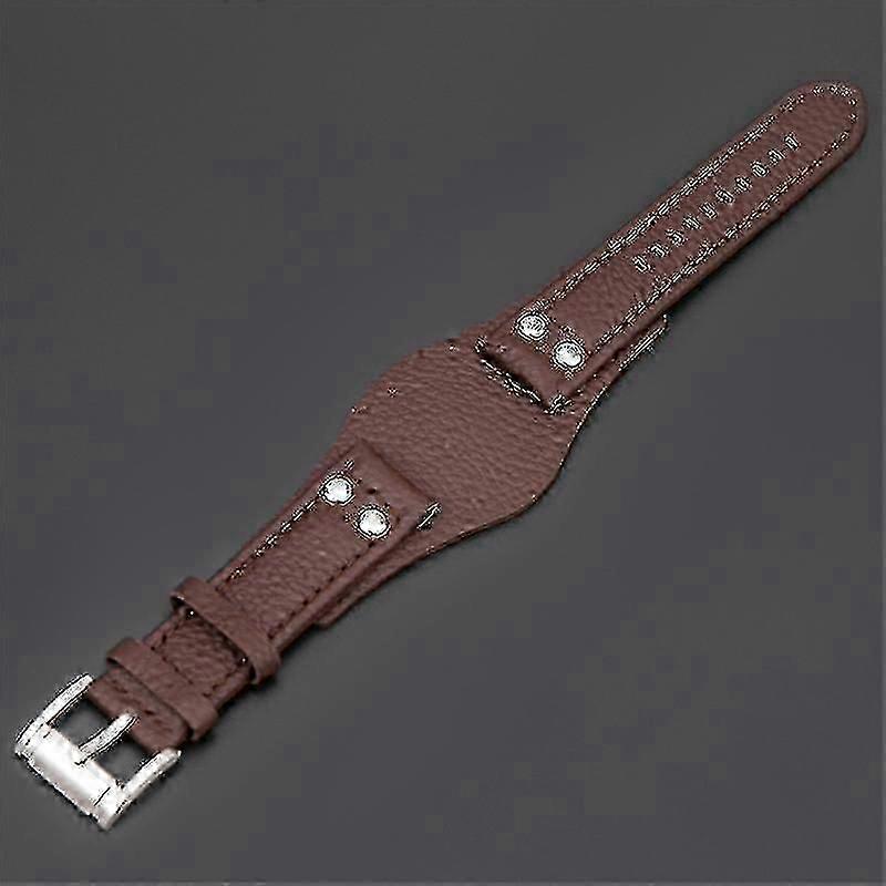 22mm klockarmband i äkta läder för Fossil CH2564 CH2565 klocka stålspänne