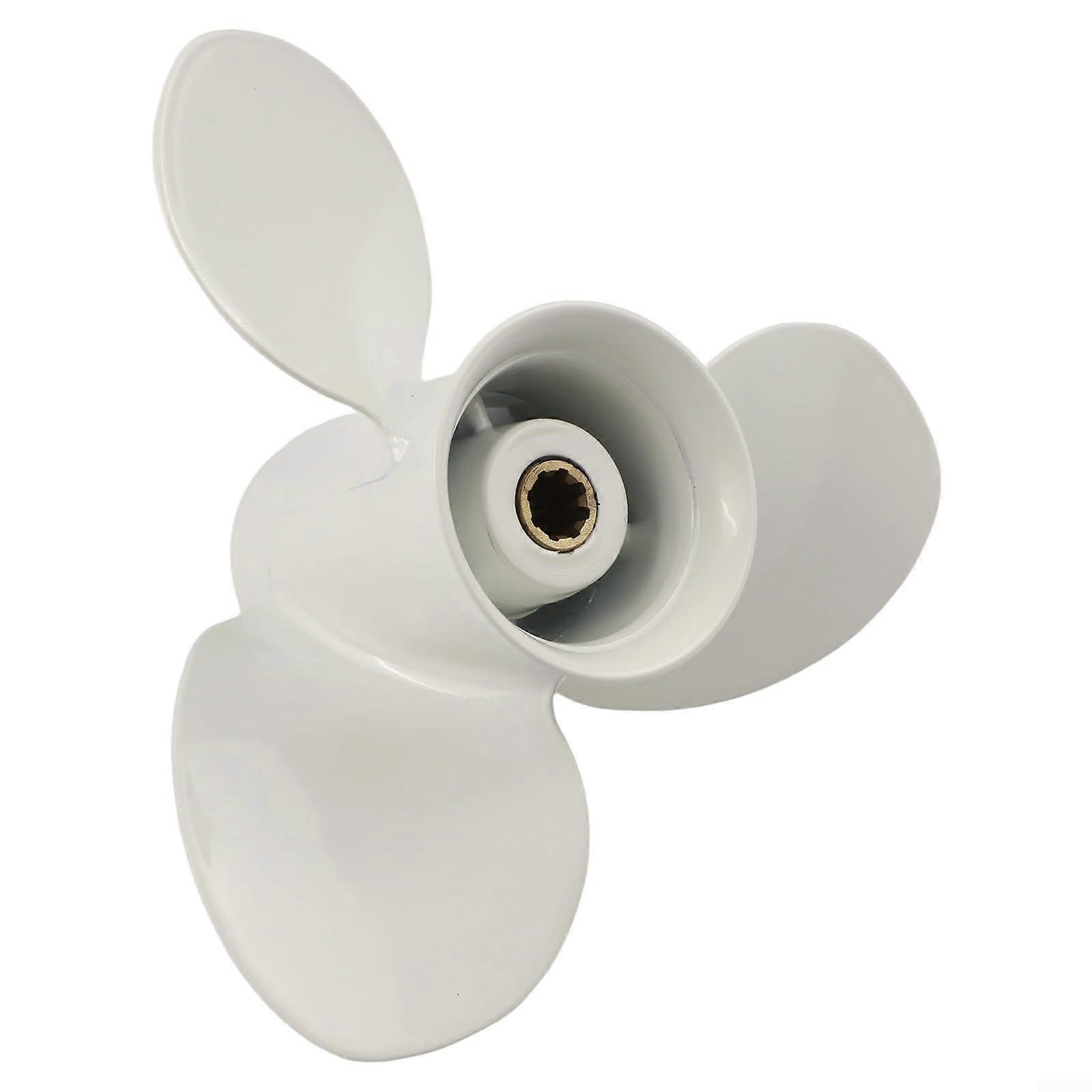 Propeller With 8-Tooth For 9.9 HP To 15 HP Outboard Motors, 9-1/4 8J1 Specification, Durable Aluminum Alloy
