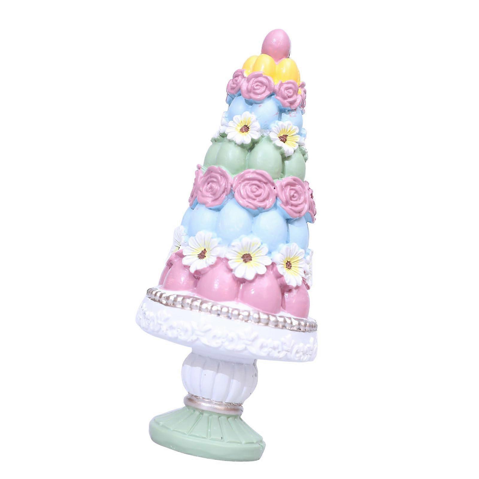 Beautiful Colorful Resin Egg Tree Figurine Sculpture for Tabletop or Office Display Festival Ornament Ref: 3084