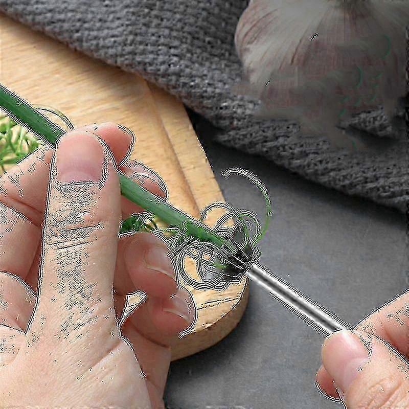 Scallion Slicing Vegetable Chopper with Plum Blossom Silk Knife Design