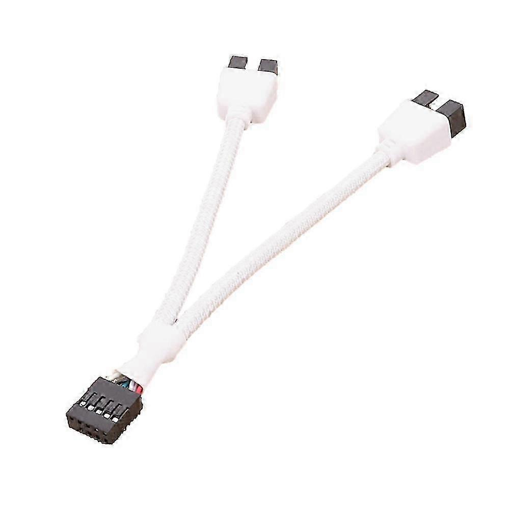Motherboard 9pin USB Header to Dual USB2.0 9pin Splitter Hub Extension Cable
