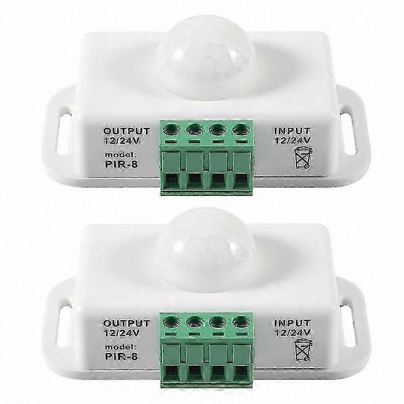 LED Light Strip Motion Sensor Switch, 12V/24V 8A PIR Infrared Sensor for Automatic Lighting Control