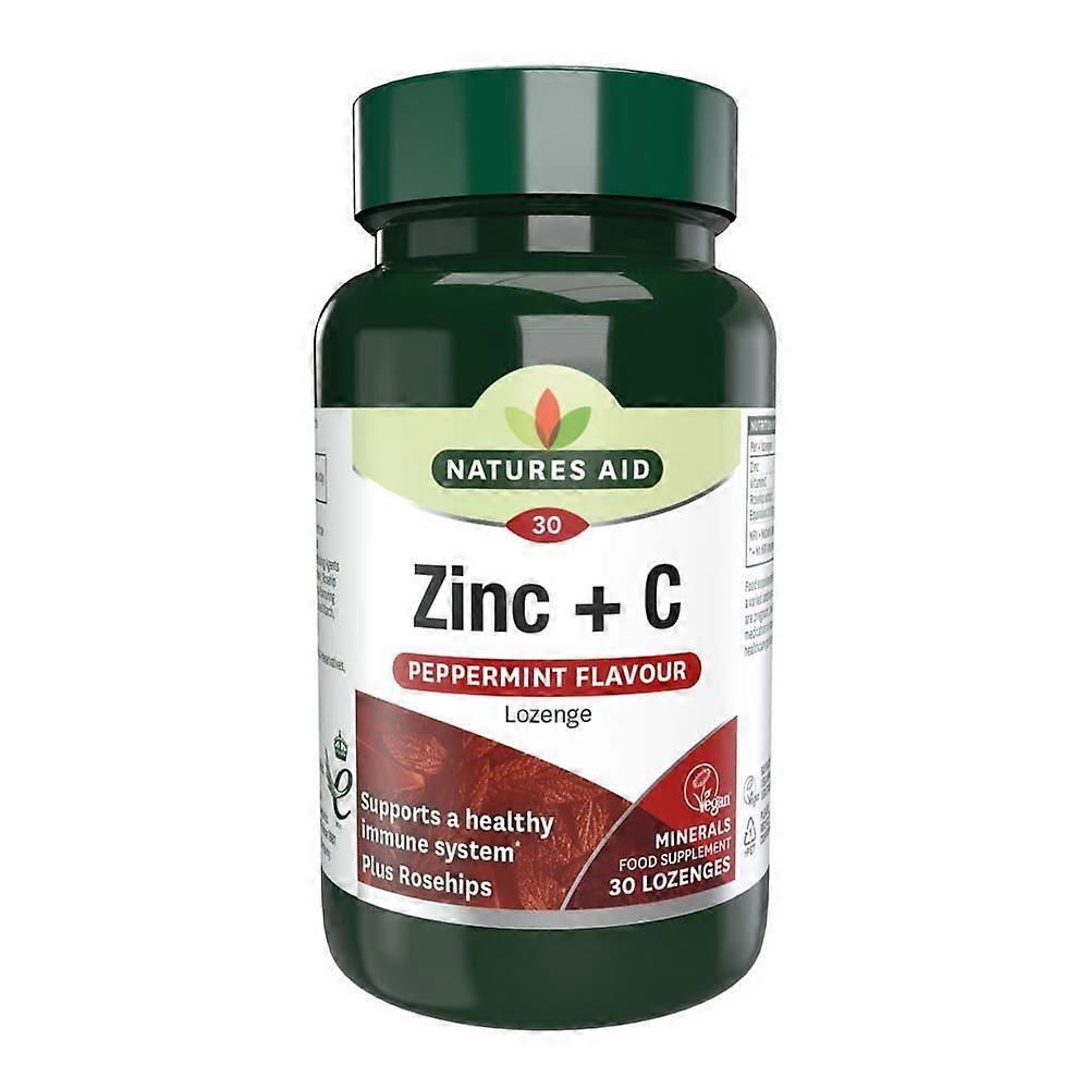 Natures Aid Zinc Lozenge (Peppermint) 30 Tablets - 3 Pack