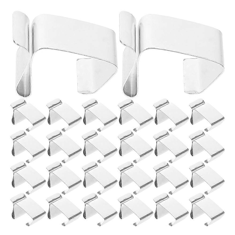 Christmas Light Gutter Hooks for Hanging Decorations 50Pcs Stainless Steel