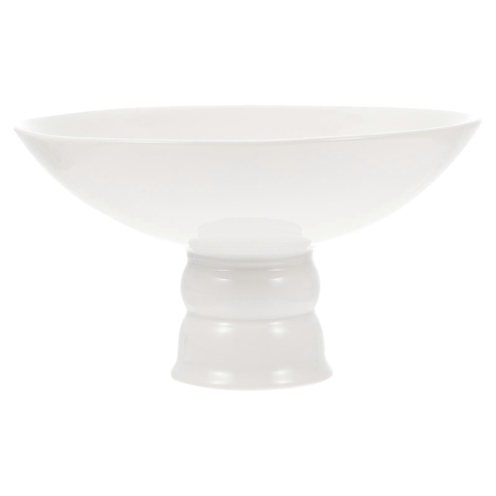 Fruit Plate Ceramic Household Snack Serving White Material Storage 1Pack