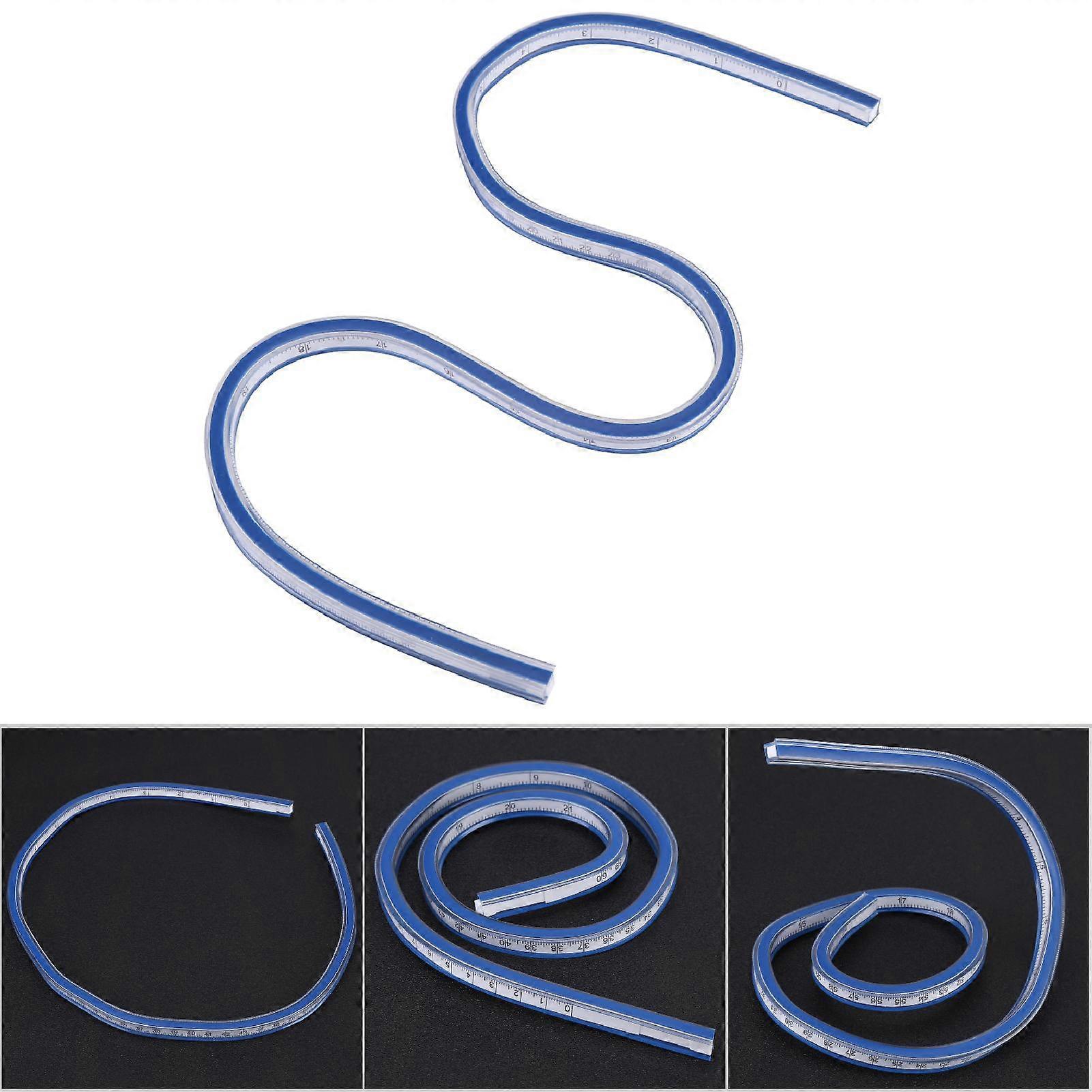 Flexible Plastic Curve Ruler 60cm Drafting Drawing Measuring Tool