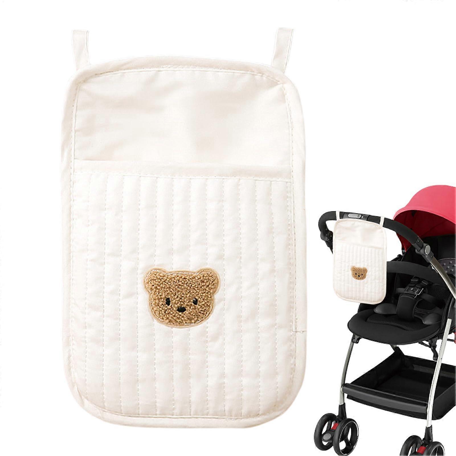 Bedside Storage Hanging Bag for Crib - Diaper Organizer with Multiple Pockets, Bassinet Attachment, Nursery Bed Pocket for Baby Essentials