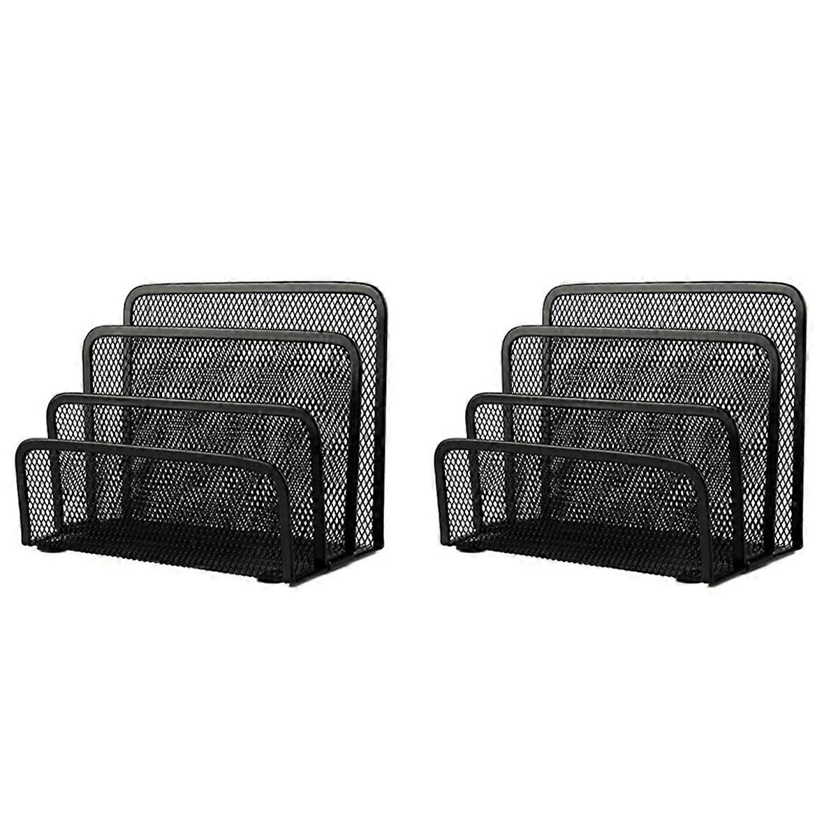 2X Desk Mail Organizer Small File Holders Letter Organizer Document/Filing/Folders/Paper Organizer f