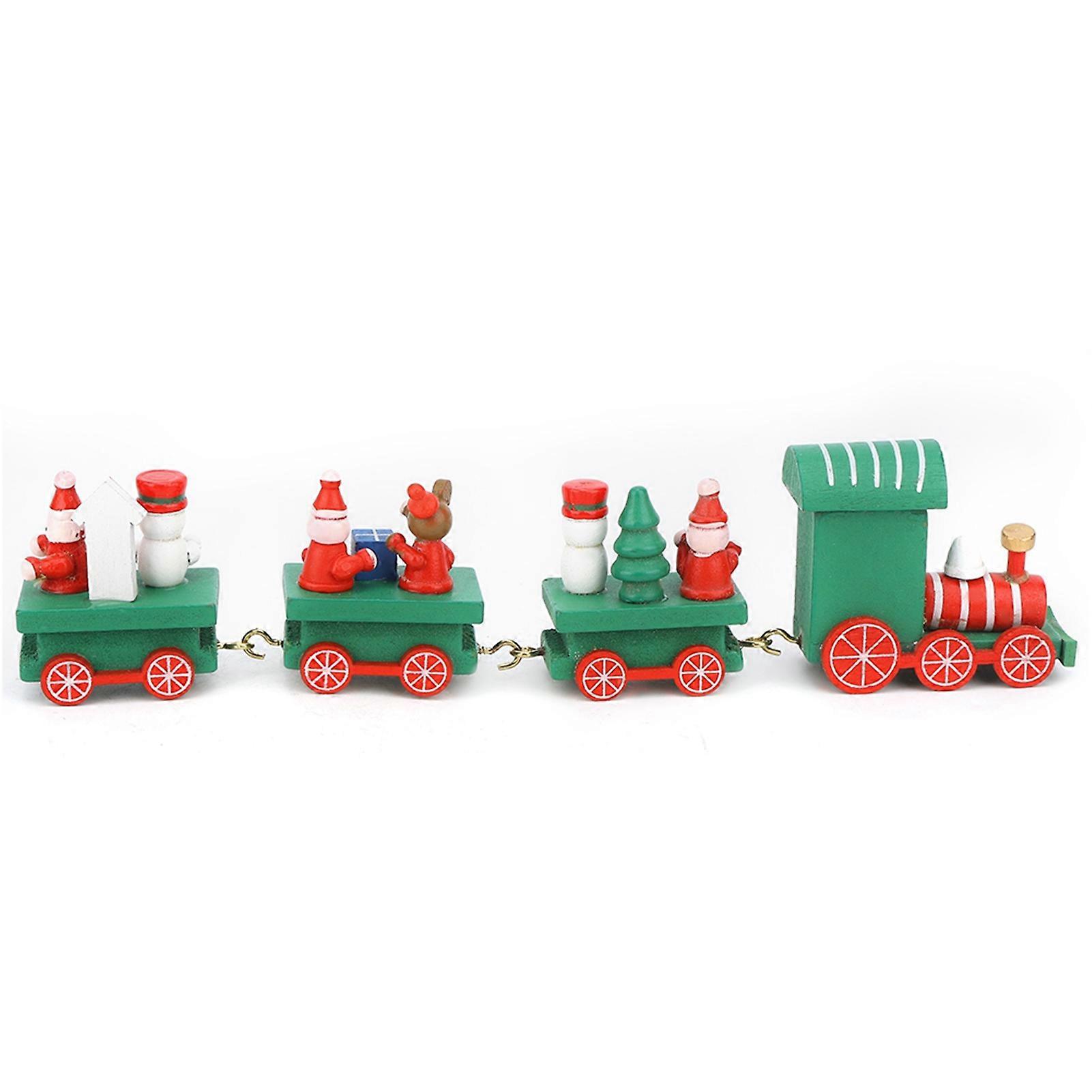 GPB Cute Christmas Train Rail Car Compartment Toy Christmas Decoration Ornament Children Gift Green