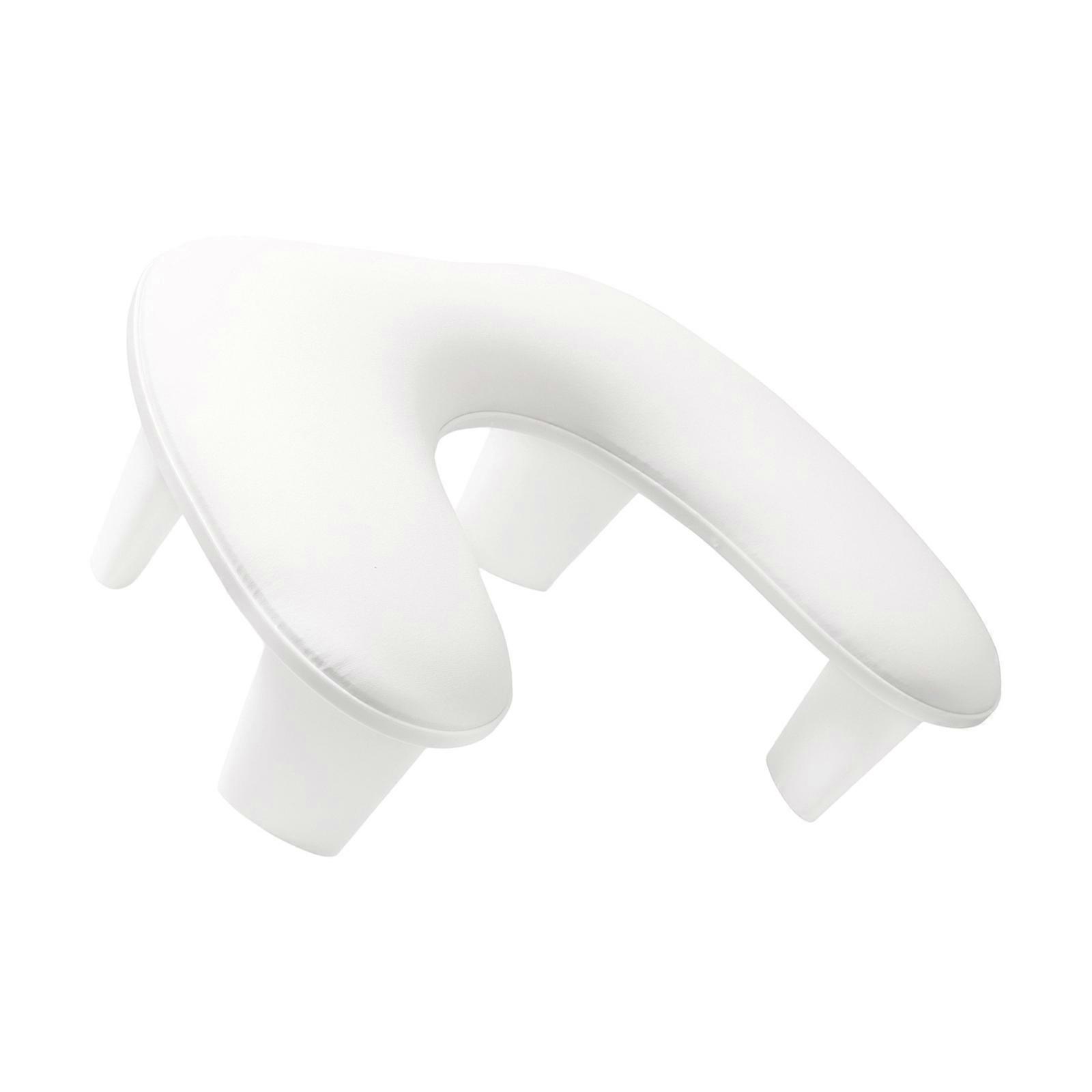 Sloped Nail Technician Hand Rest With Quick Release Mechanism Smooth ABS Material Space Saving For Beauty Studios White