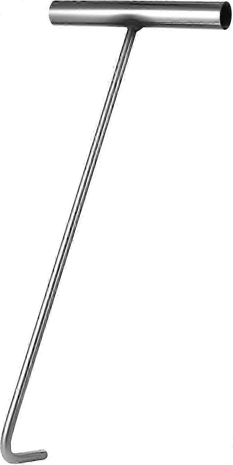 Stainless Steel T-Hook, 4pcs, T-Shaped Meat Hooks for Smoker, Metal S Hooks Utility Tool Vault Lid Hooks