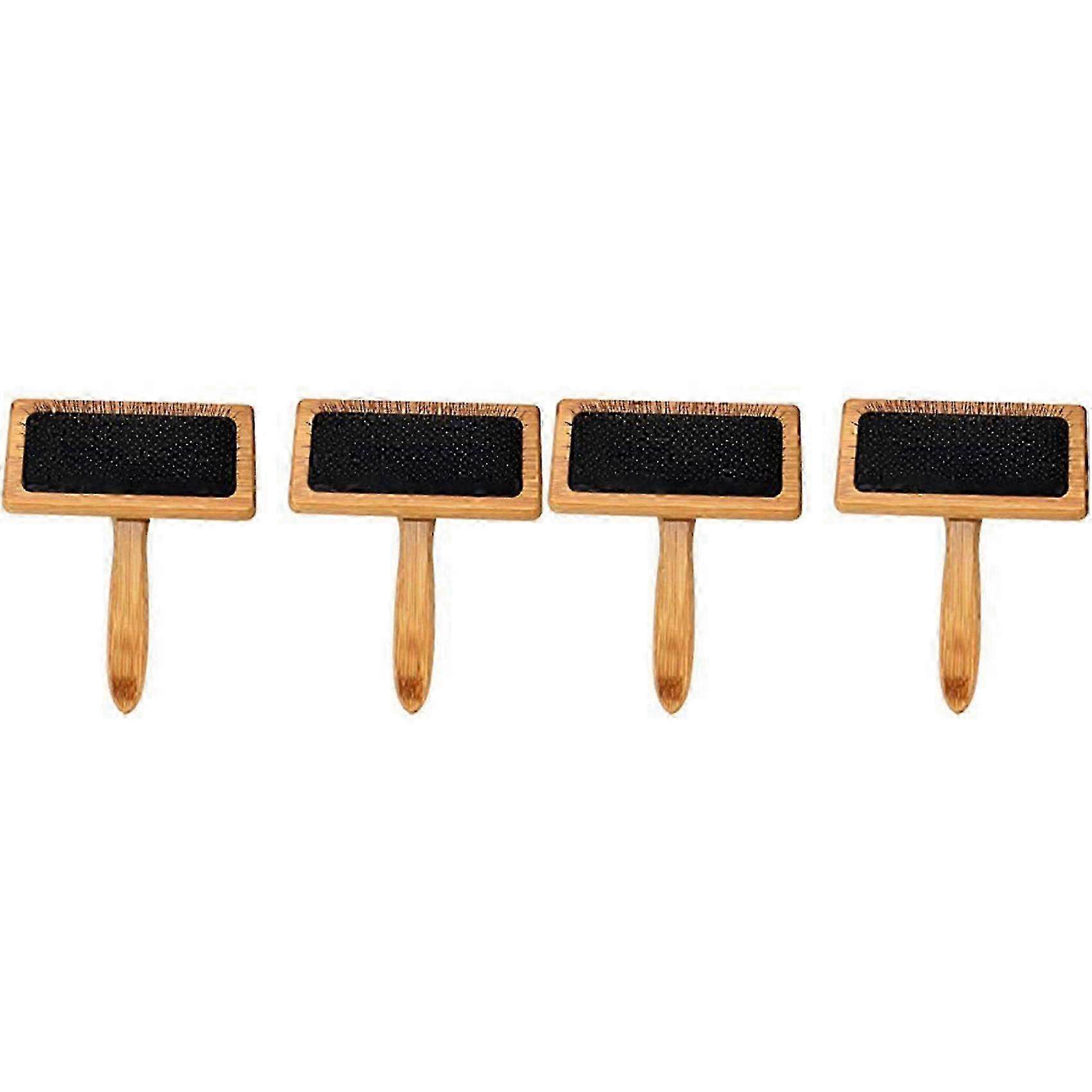 2025 2X Wooden Carding Brushes Needle Felting Cleaner Comb with Handle Professional Needle Felting Hand