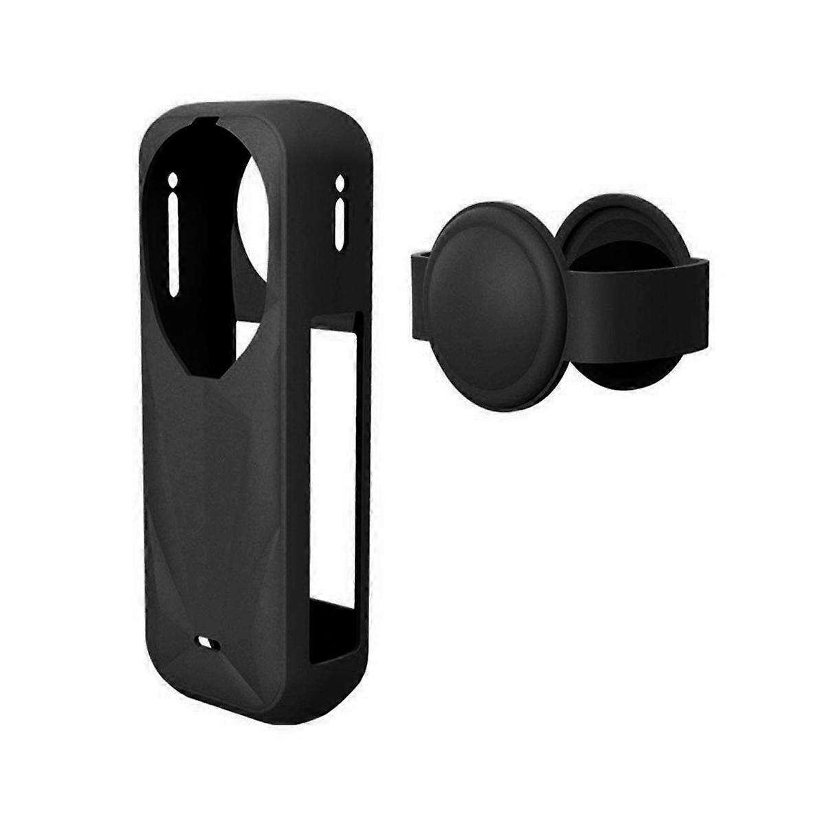 Silicone Protective Case for X5 with Lens Cap Shockproof Sleeve Protective Sleeve Camera Protective Cover Black