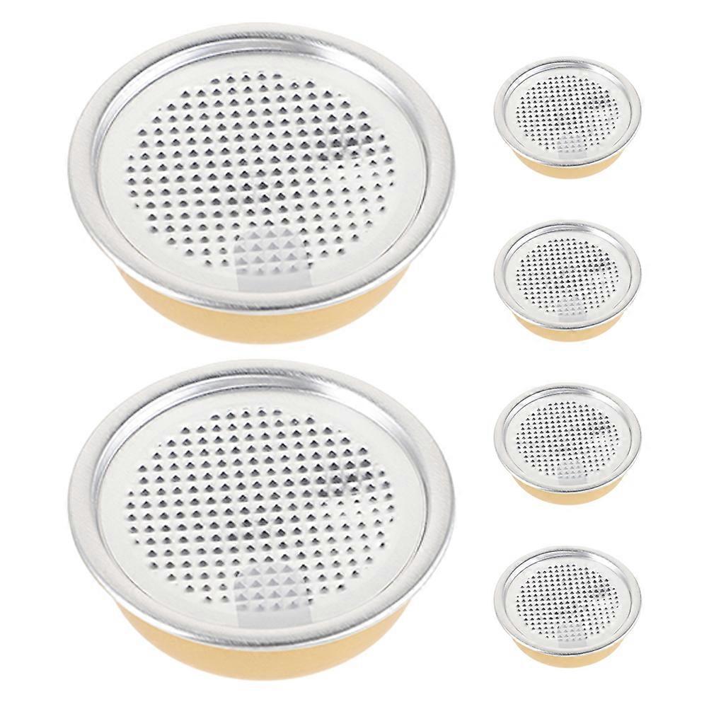 Golden Aluminum Cubilose Tin for Food Preservation 6Pcs Small Storage Tins with Lids