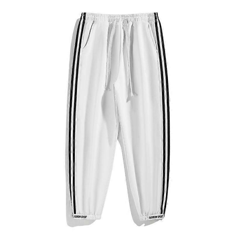 Summer Women's Quick Dry Pants Collision Stripe Splicing Sweatpants High Waisted Loose Casual Cooler Pants