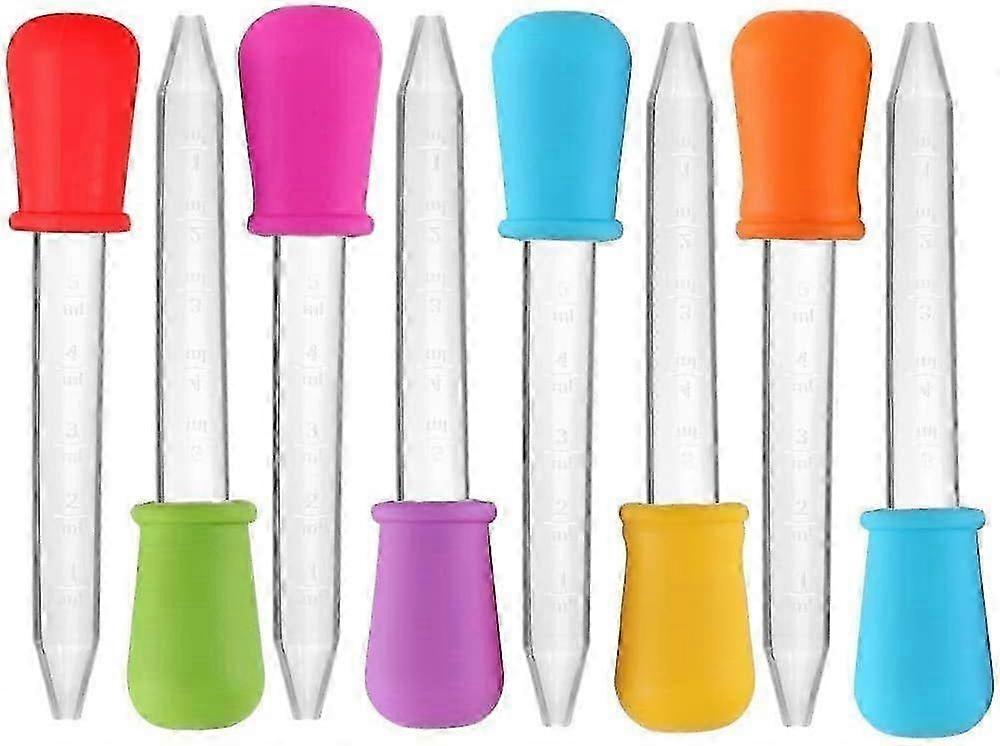 High quality 8 Pack Liquid Droppers Silicone 5ml Clear Liquid Medicine Eye Drop