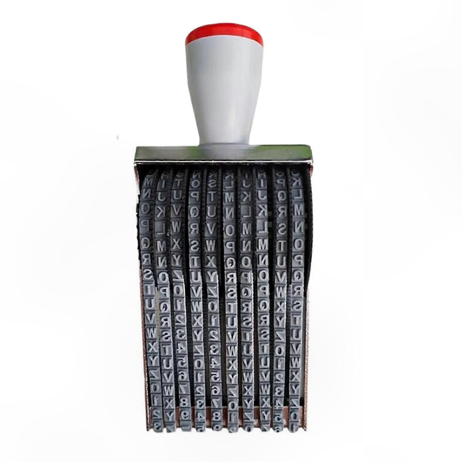 Customizable Letter and Number Stamp for Office Document Stamping with Rotating Design and Durable Rubber Material