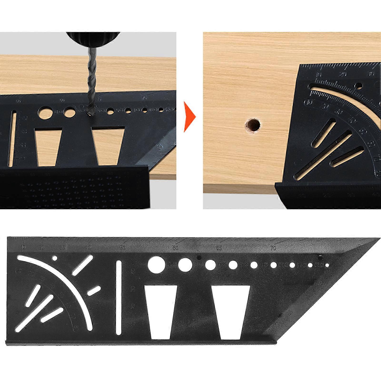 2PCS Multifunctional Angle Square Positioner 3D Woodworking Ruler Carpenter Scribing Tool