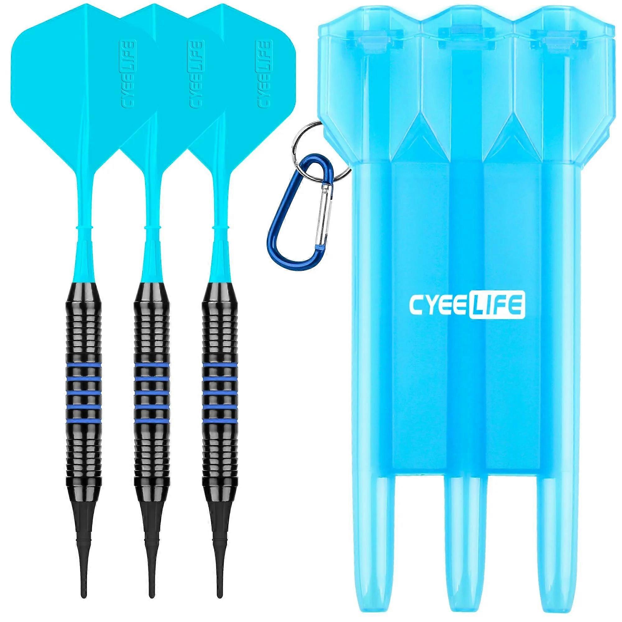 18g Brass Soft Tip Darts Set With Case, Extra Tips & Flights For Electronic