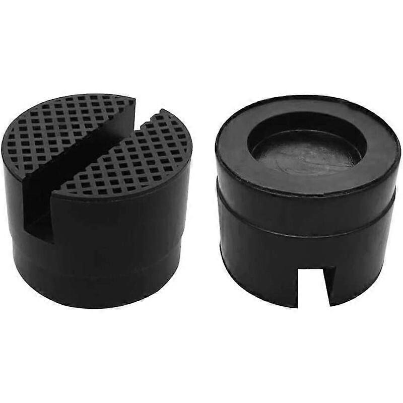 2 Pieces Universal Rubber Jack Pad with Groove, Rubber Buffer Block, Universal