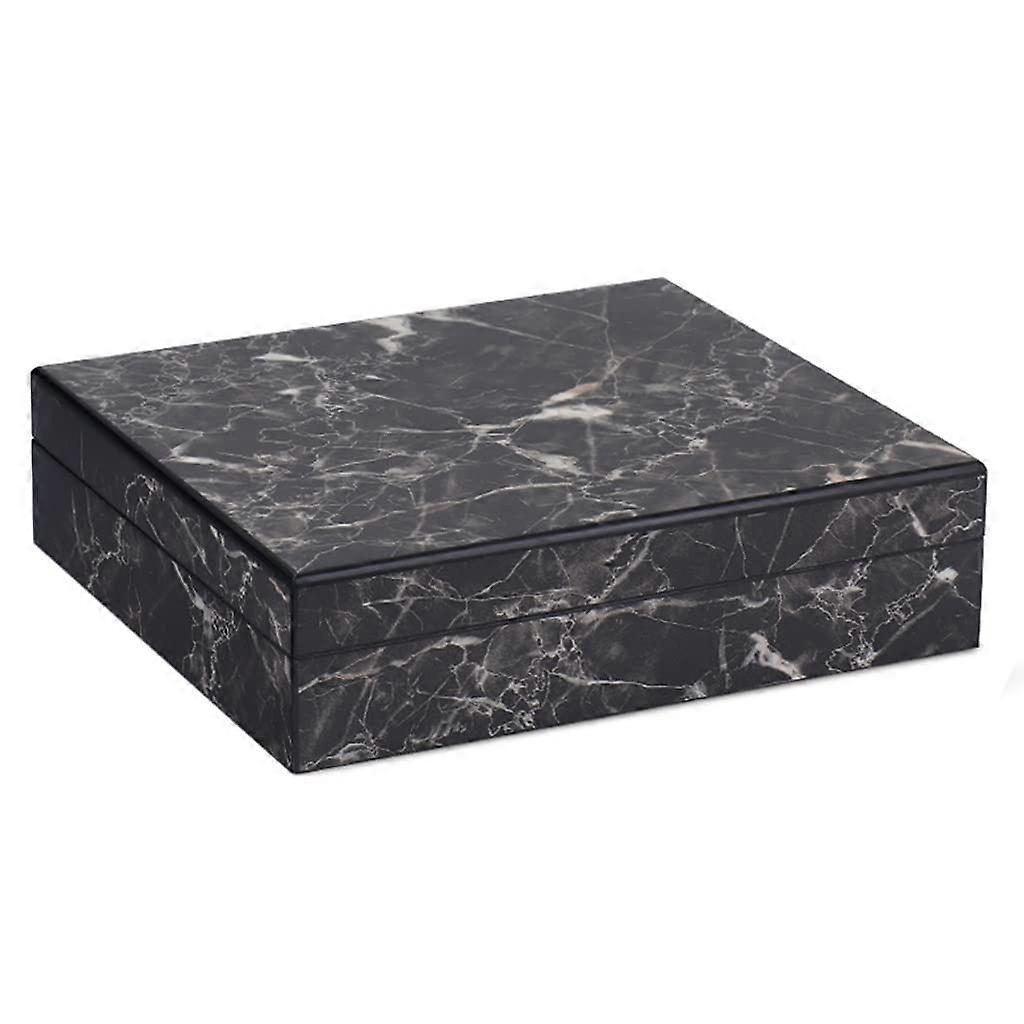 Cigar Humidor Cedar Wood With MultiZone Storage And Hygrometer Humidifier Gray 24 x 21.6 x 6.3 cm