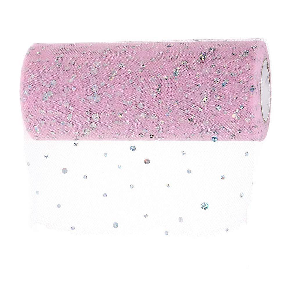 Sequin Tulle Roll for Tutu Skirts Pink Tulle Roll 6inch by 25yd Spool