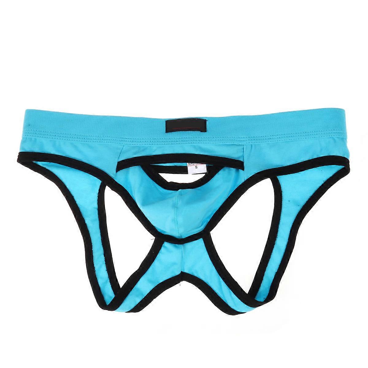 Pure Cotton Men Briefs for Low Sky Blue