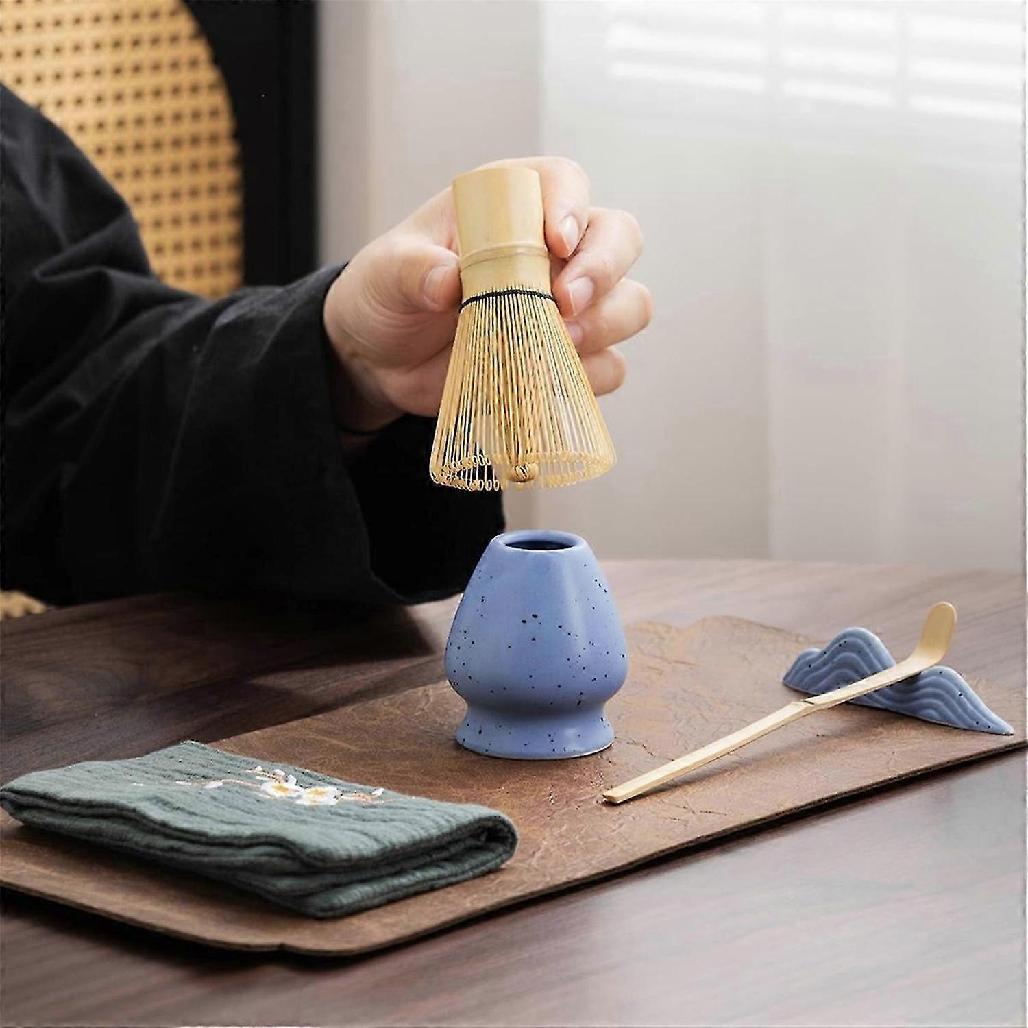 7Pcs Japanese Matcha Tea Set, Matcha Kit with Matcha Bowl (with Pouring Spout), Matcha Whisk, Whisk