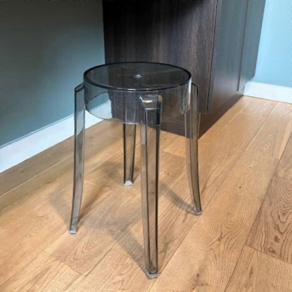 Fusion Living Ghost stil lav skammel røg grå-46.5 cm