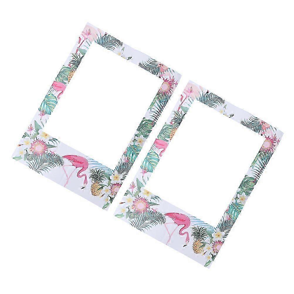 Party Photo Booth Frame Pineapple Design Summer Party Assorted Color for Party Supplies 2Pcs