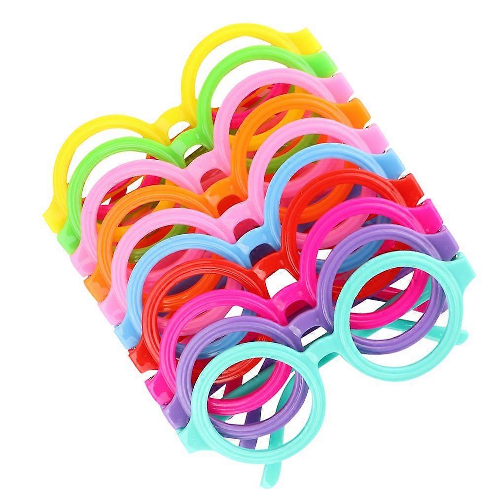 10Pcs Baby Round Glasses Frames Funny Glasses Frames Photography Props
