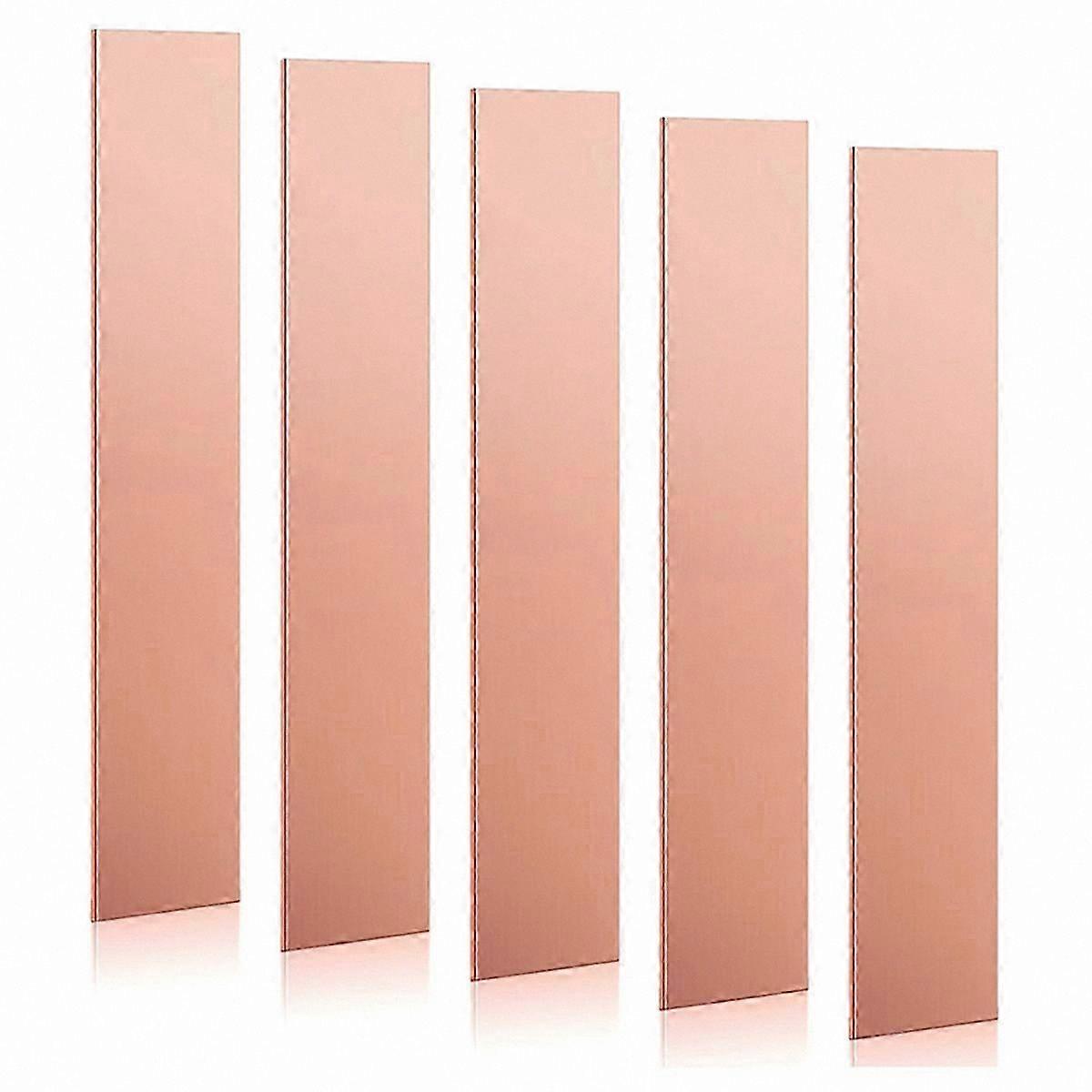 5-Pack High-Purity Copper Sheets (99.995% Pure) for Electrolysis and Crafting