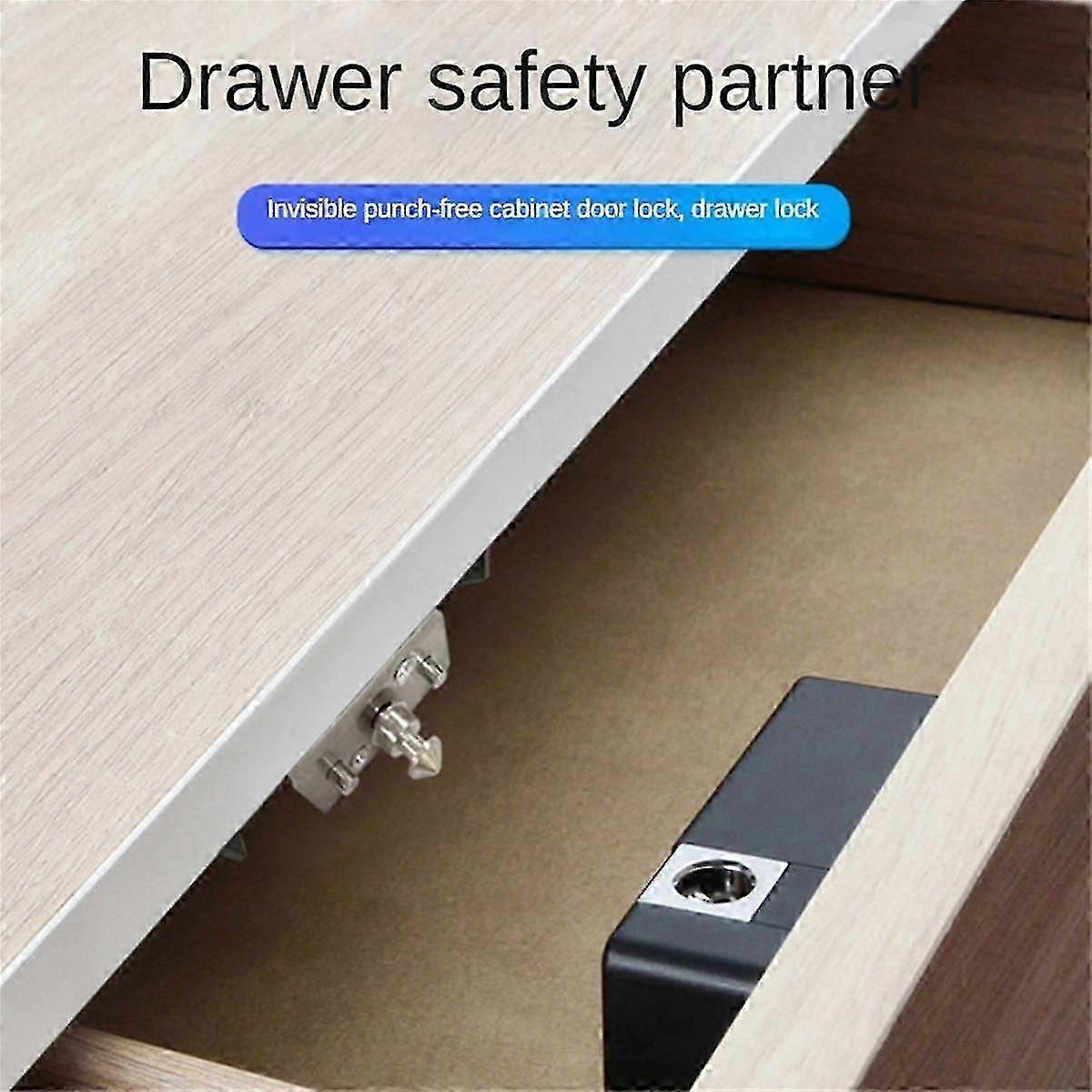 Smart Keyless Wood Door Lock with IC Card and TTLock App - Invisible Electronic Cabinet Lock