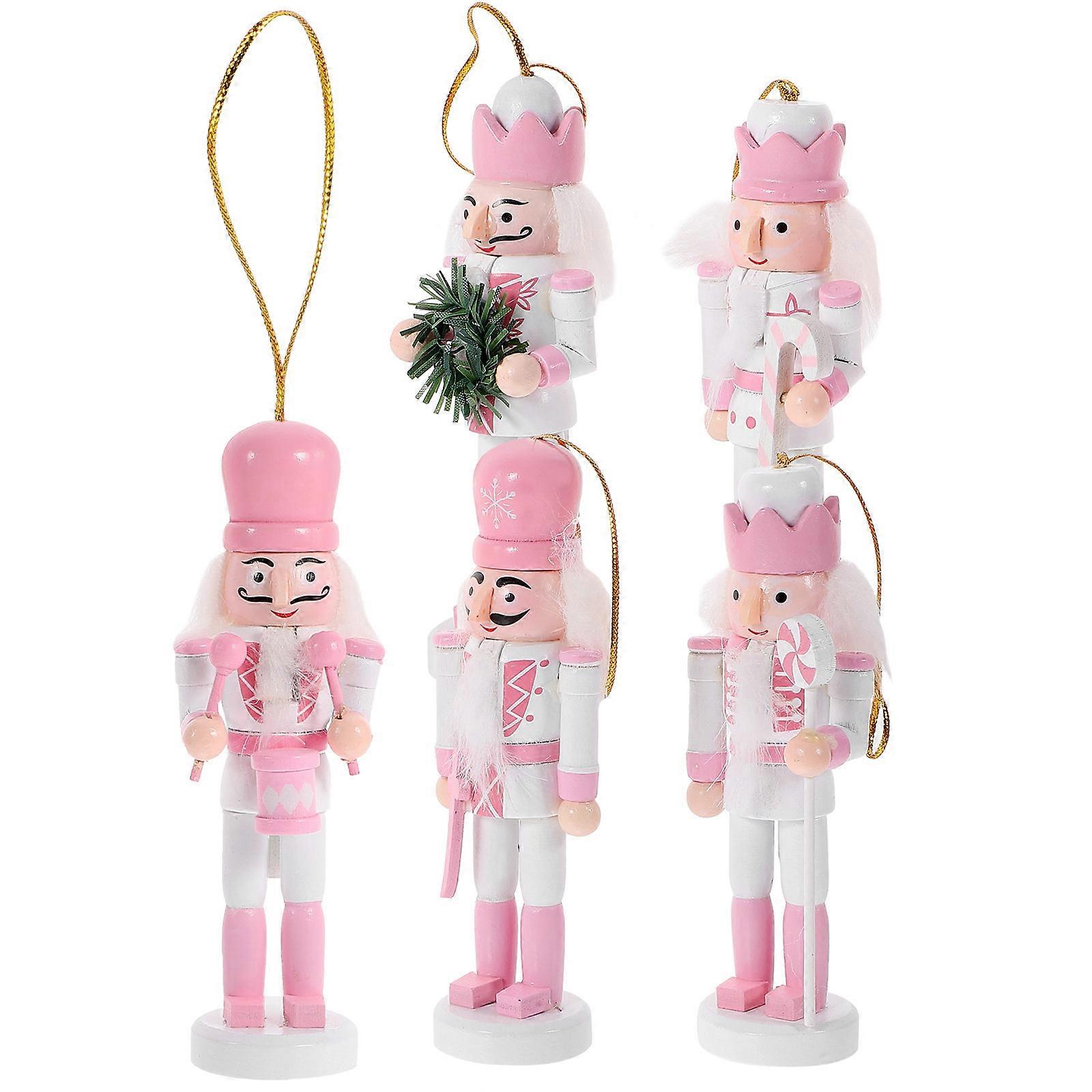Nutcracker Pendant Wooden Nutcracker Pendants for Xmas Decor 15Pcs