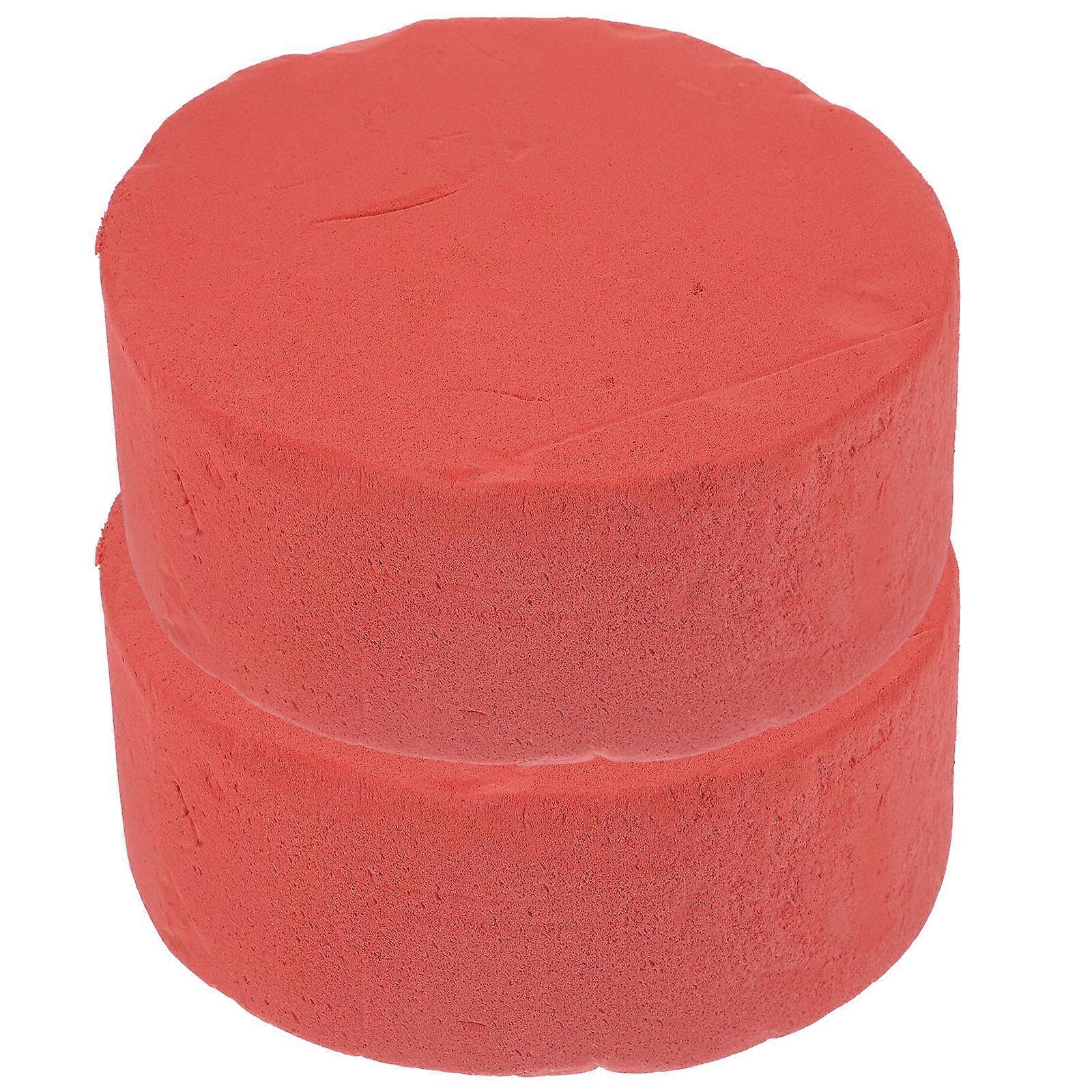Flower Holders Round Floral Blocks for Flower Arrangements 6Pcs Red
