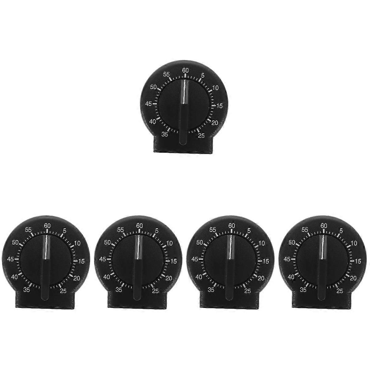 DSH Mechanical Timer Visual Reminding Mechanics Tools Student Household Plastic 5 Pack