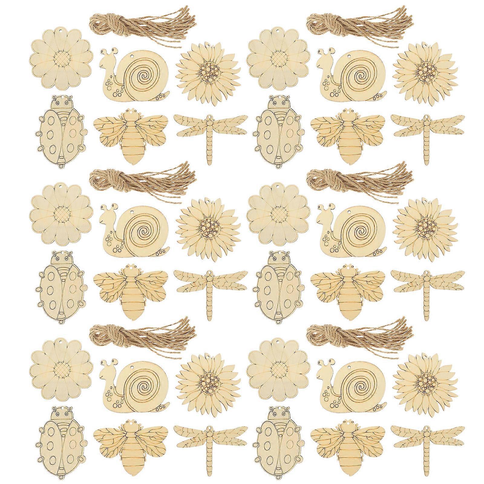 300 Pcs Square Blank Wooden Slices Ideal For Educational Toys And DIY Activities With Sturdy Wood Material