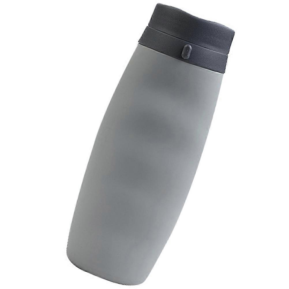 Foldable Water Bottle 4Pcs Portable Hydration For Outdoor Enthusiasts Grey Cylindrical Space Saving Storage