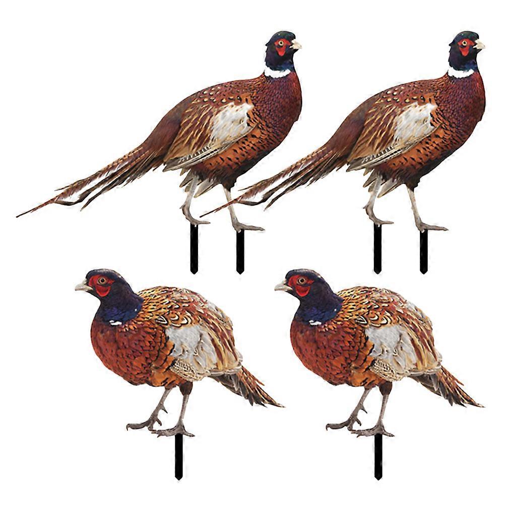 Realistic Pheasant Garden Stakes For Garden Enthusiasts Perfect For Courtyards Measuring 29.5X25CM 8 Sets