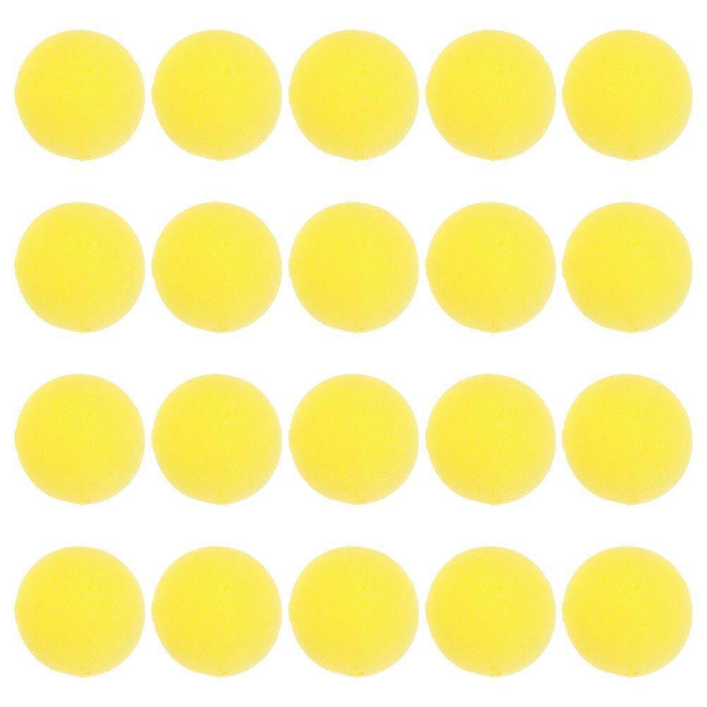 Decorative Clown Nose Sponge Balls for Party Cosplay 90Pcs Yellow Props