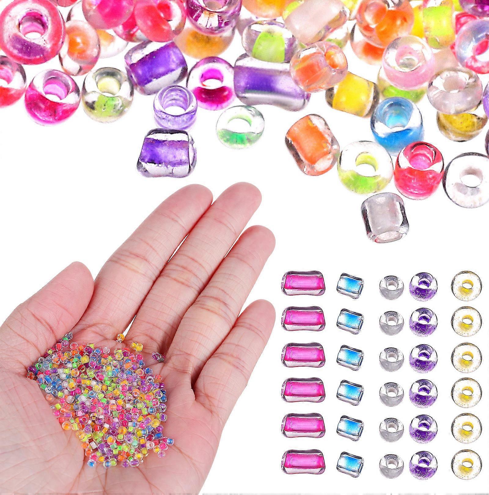Multi Color Beads Bracelet Beads for Jewelry Making 2Packs