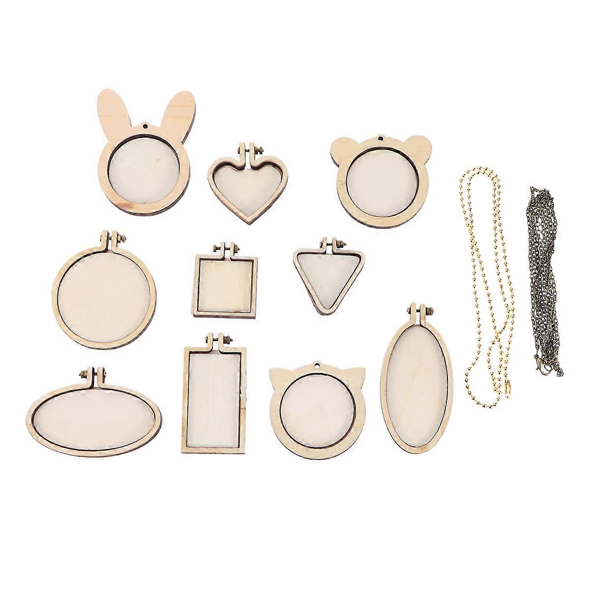 Cross Stitch Fixing Frame Mini Wood Hoops for Crafting 36Pcs
