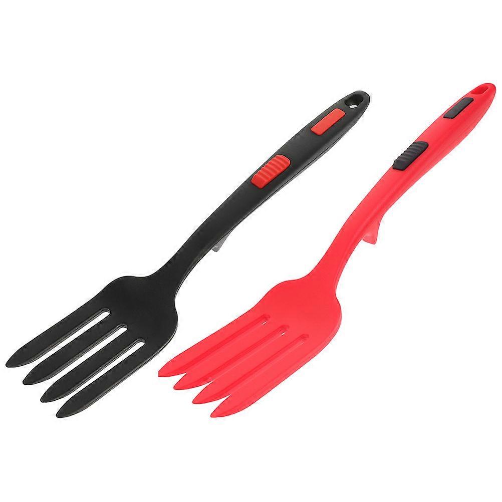 Food Fork 10 Pcs Ergonomic Handle Assorted Color Suitable For Home Kitchen Dining Multi-Function Kitchen Accessory