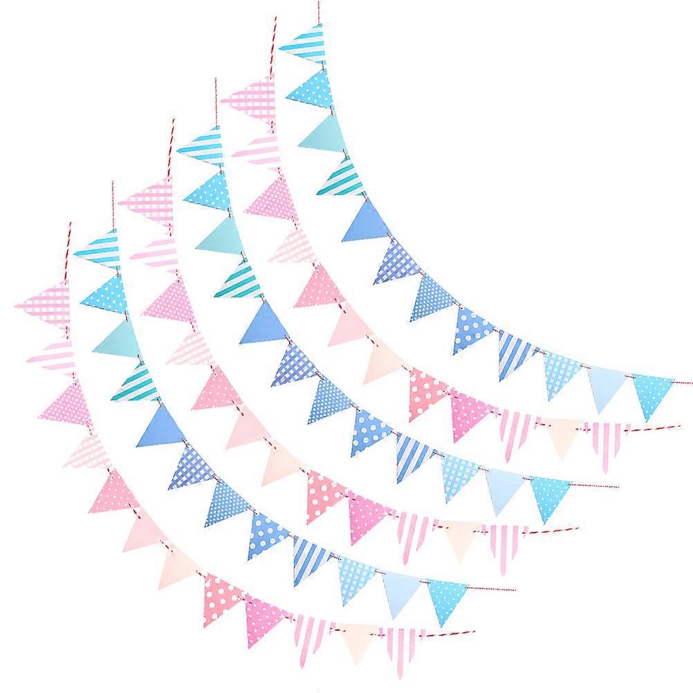 Party Pennant Flag Banner for Hanging Decor 30Pcs Assorted Color Triangle Flags