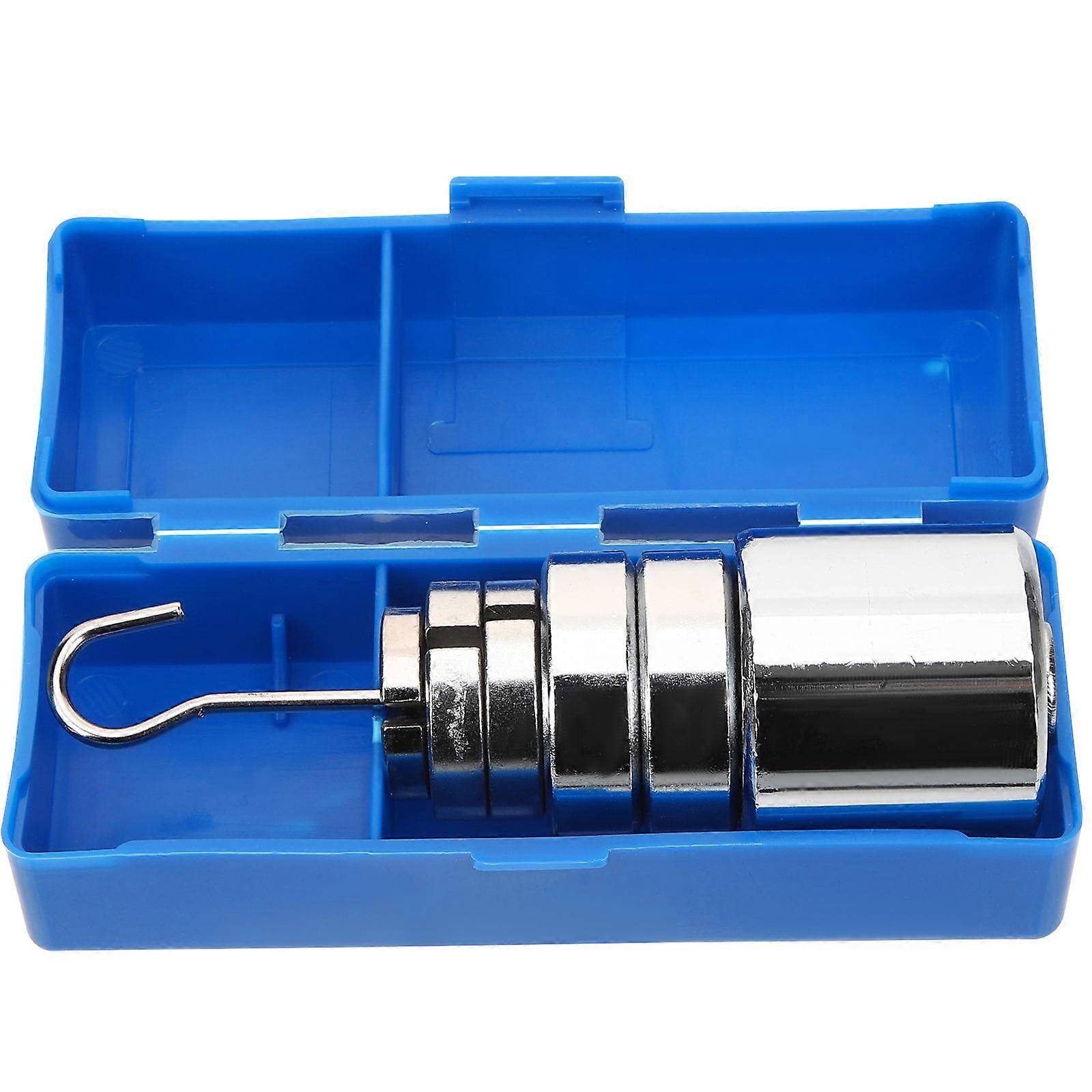 2 Sets Slotted Mass Metal Weights For Classroom Teaching Physics Experiment 10.5x4 CM Silver