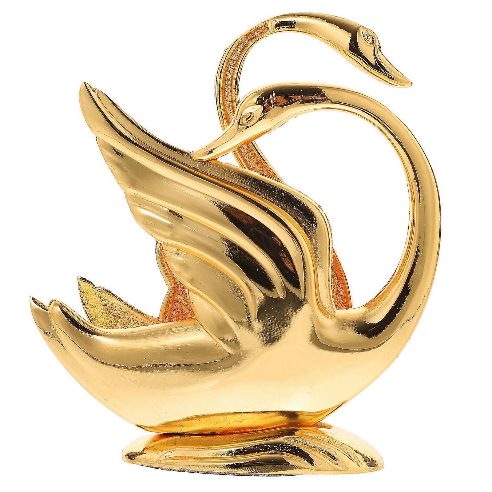Metal Napkin Holder Swan Shape for Party Use 2Pcs Golden Finish