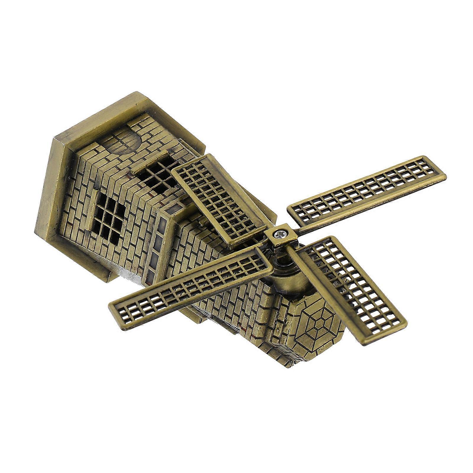Zinc Alloy Windmill Model for Table Decoration 2Sets Home Decorative Ornament